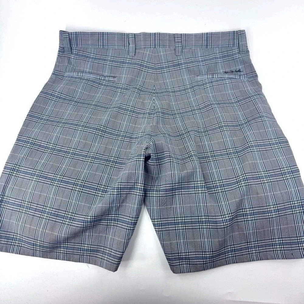 TravisMathew Mens Grey Plaid Golf Shorts Size‎ 38 Stretch Performance - Picture 7 of 10